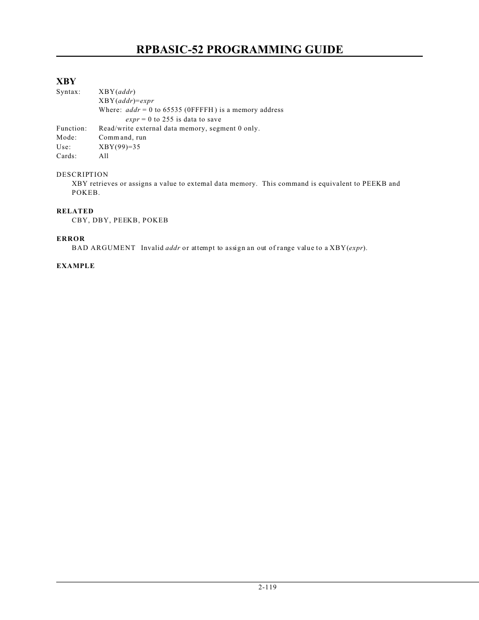 Rpbasic-52 programming guide | Remote Processing BASIC 52 User Manual | Page 138 / 163