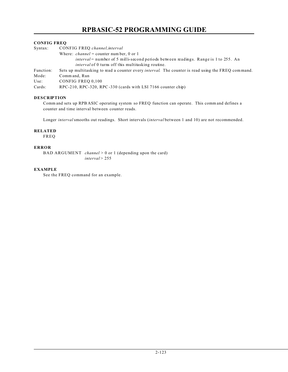 Rpbasic-52 programming guide | Remote Processing BASIC 52 User Manual | Page 142 / 163