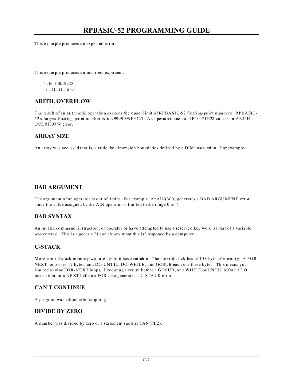 Rpbasic-52 programming guide | Remote Processing BASIC 52 User Manual | Page 159 / 163