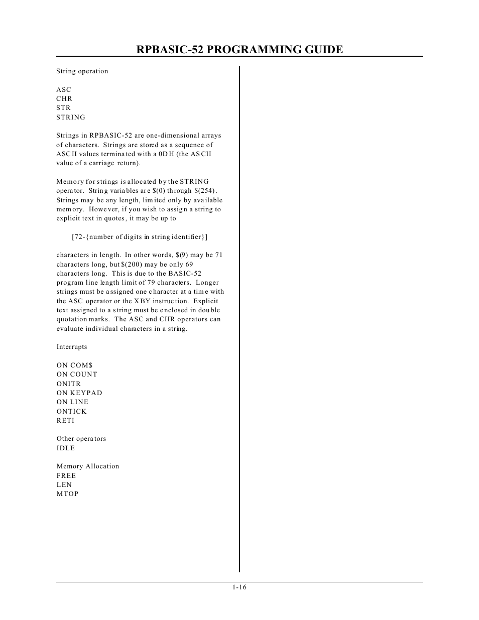 Rpbasic-52 programming guide | Remote Processing BASIC 52 User Manual | Page 19 / 163