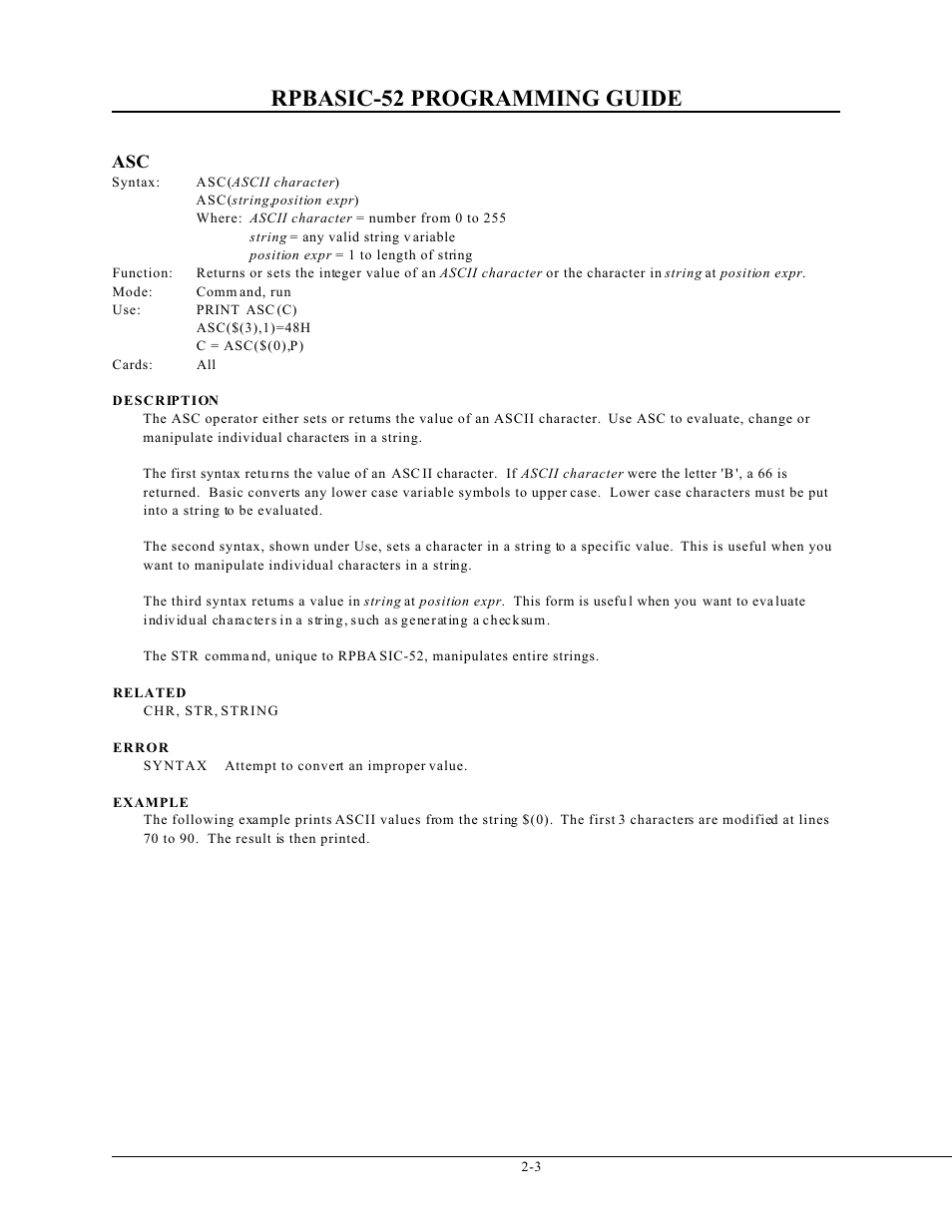 Rpbasic-52 programming guide | Remote Processing BASIC 52 User Manual | Page 22 / 163