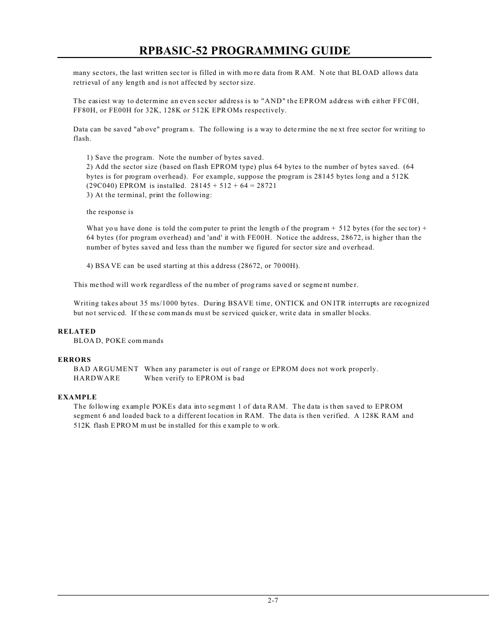 Rpbasic-52 programming guide | Remote Processing BASIC 52 User Manual | Page 26 / 163