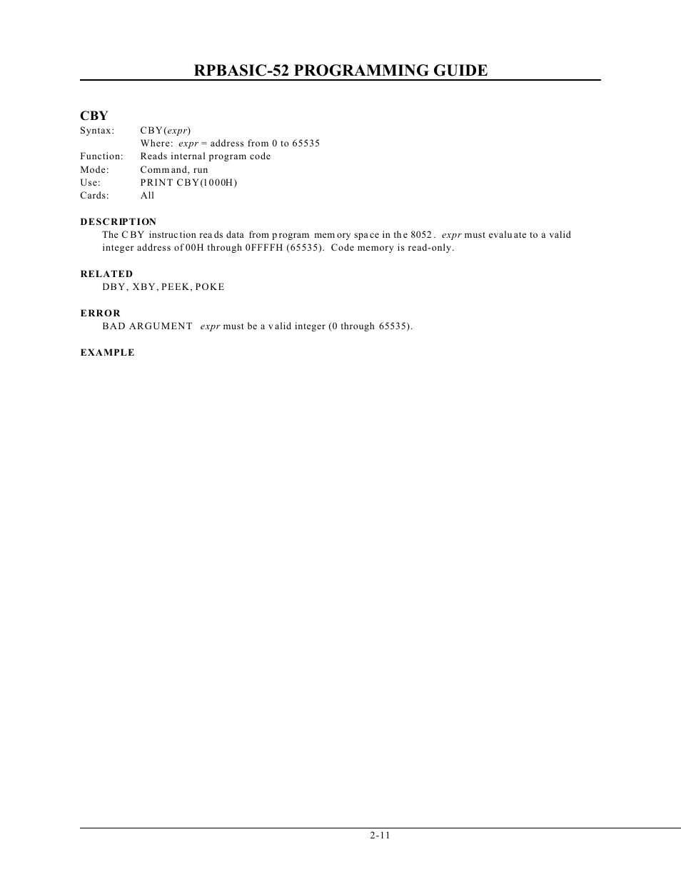 Rpbasic-52 programming guide | Remote Processing BASIC 52 User Manual | Page 30 / 163