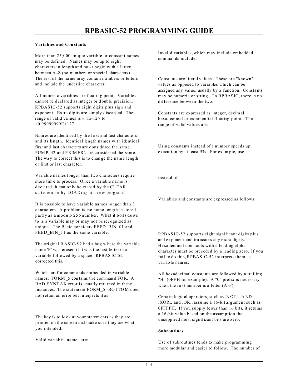 Rpbasic-52 programming guide | Remote Processing BASIC 52 User Manual | Page 7 / 163