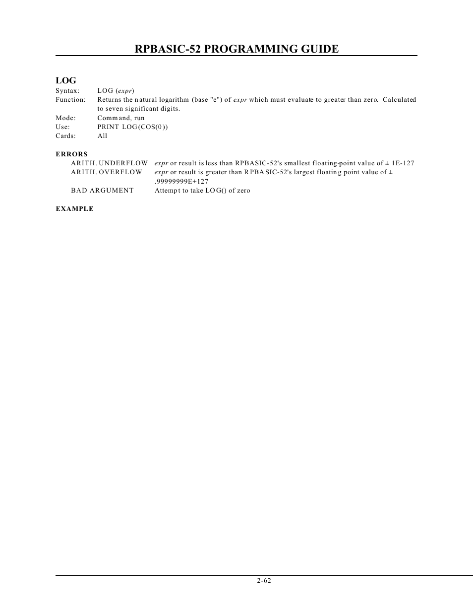 Rpbasic-52 programming guide | Remote Processing BASIC 52 User Manual | Page 81 / 163