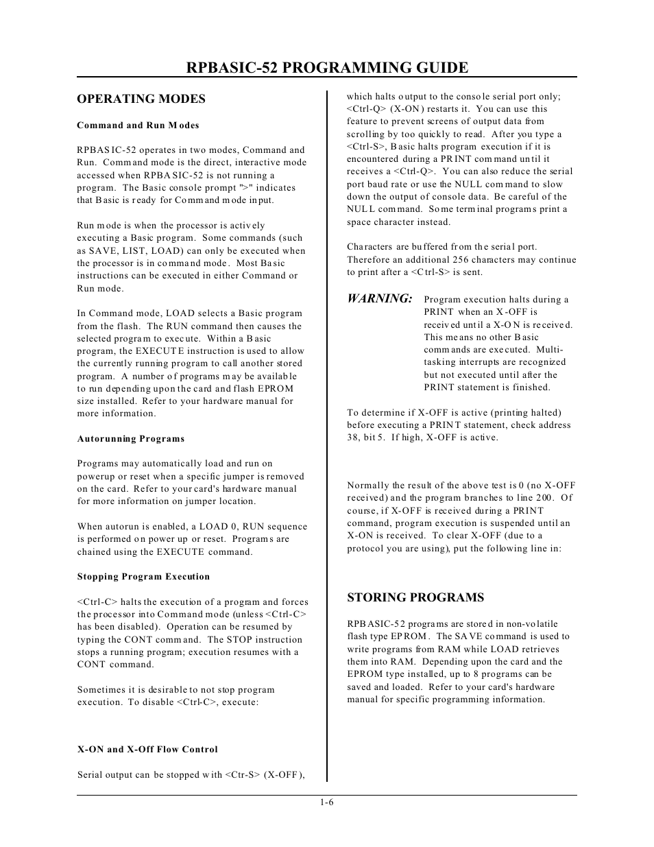 Rpbasic-52 programming guide | Remote Processing BASIC 52 User Manual | Page 9 / 163