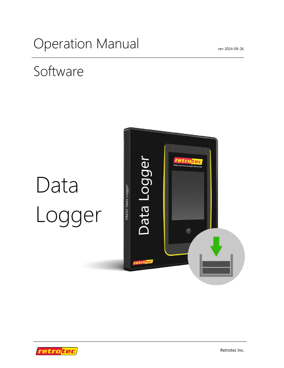 Retrotec DM32 Data Logger User Manual | 27 pages