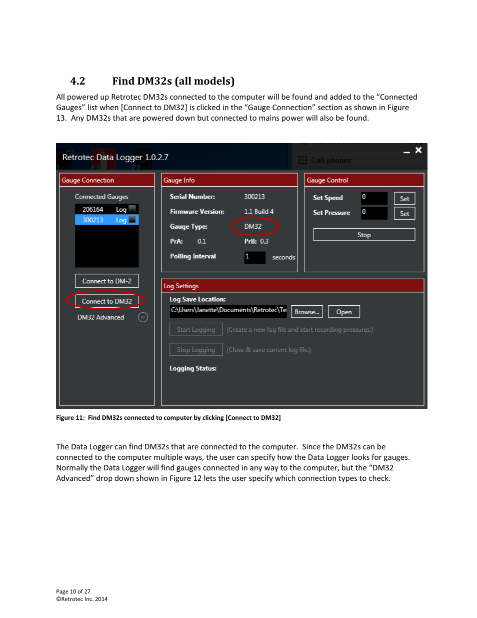 Find dm32s (all models), 2 find dm32s (all models) | Retrotec DM32 Data Logger User Manual | Page 10 / 27