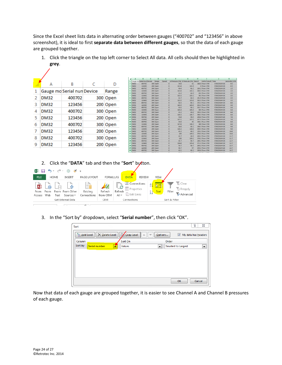 Retrotec DM32 Data Logger User Manual | Page 24 / 27