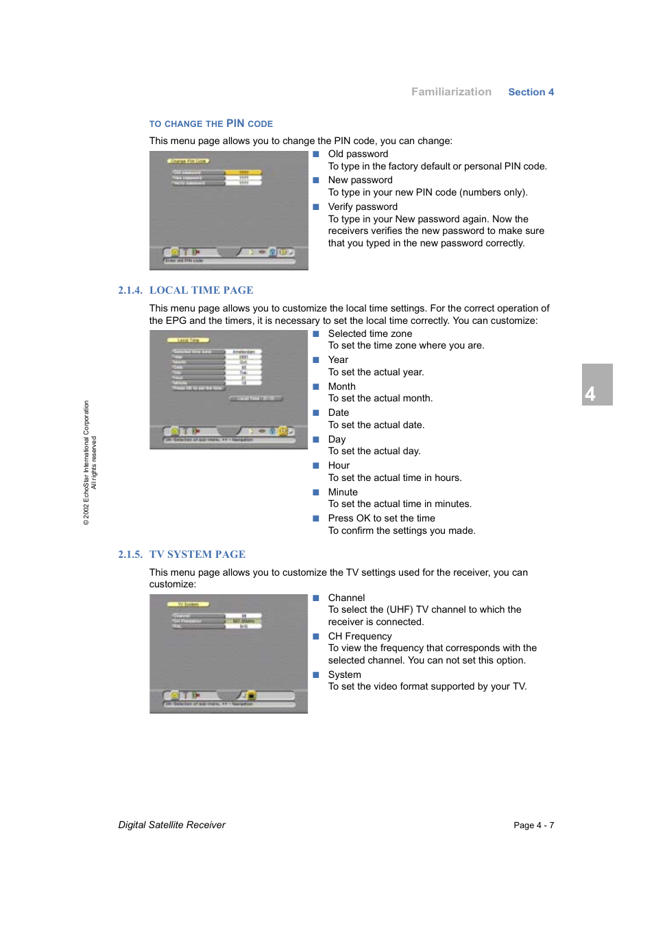 To change the pin code | Dish Network DVR-7000 User Manual | Page 25 / 100