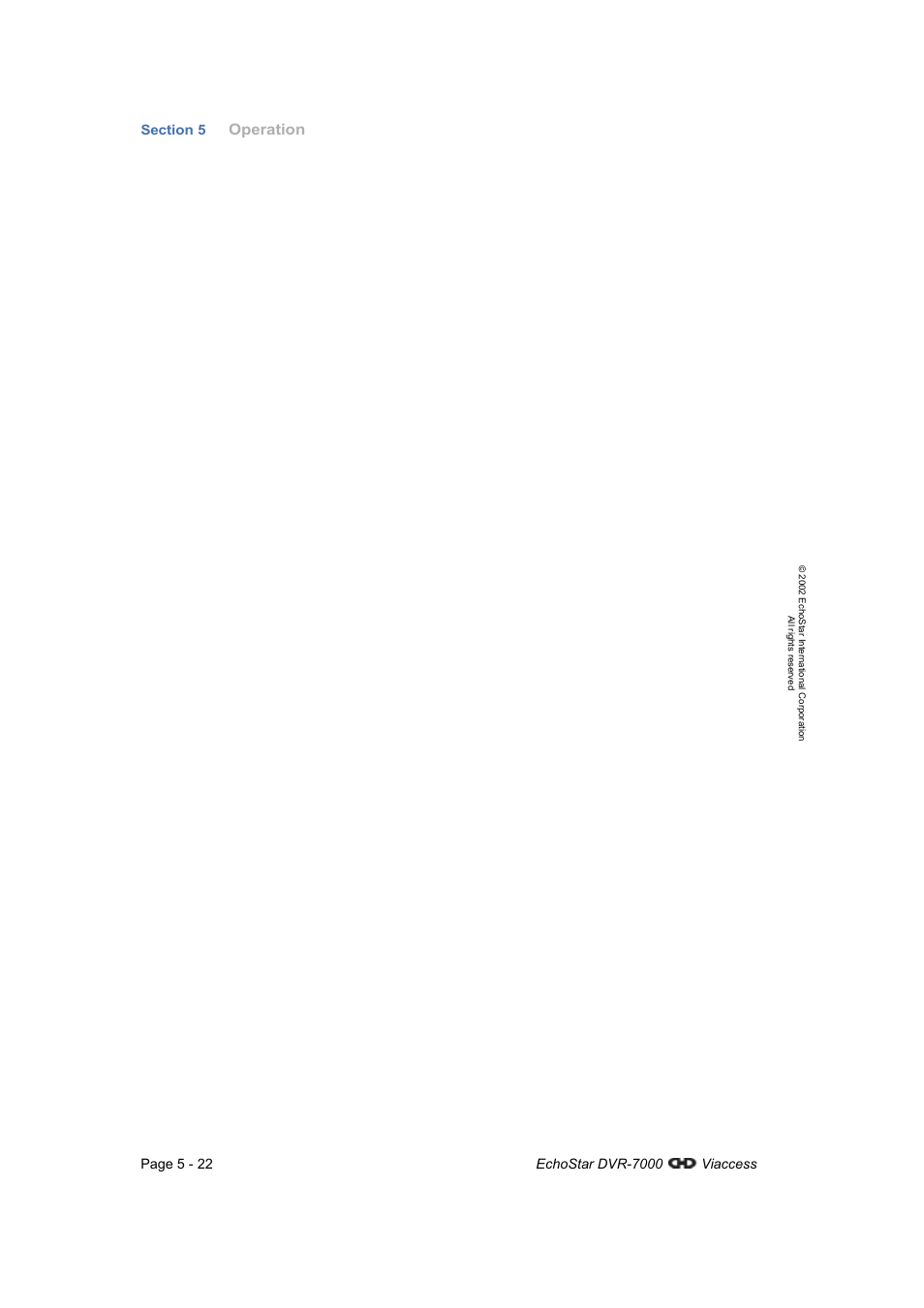 Operation | Dish Network DVR-7000 User Manual | Page 60 / 100
