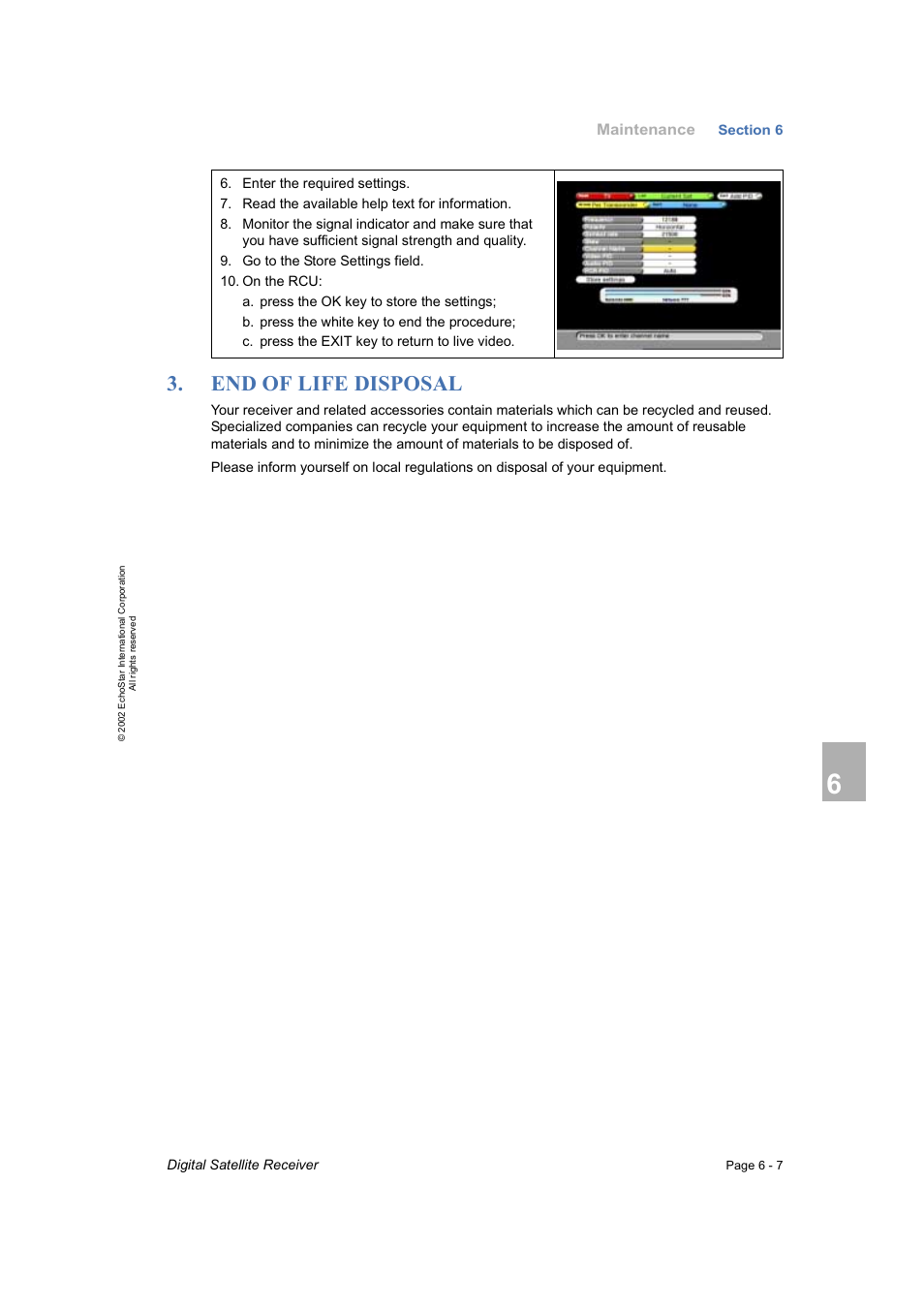 End of life disposal | Dish Network DVR-7000 User Manual | Page 67 / 100