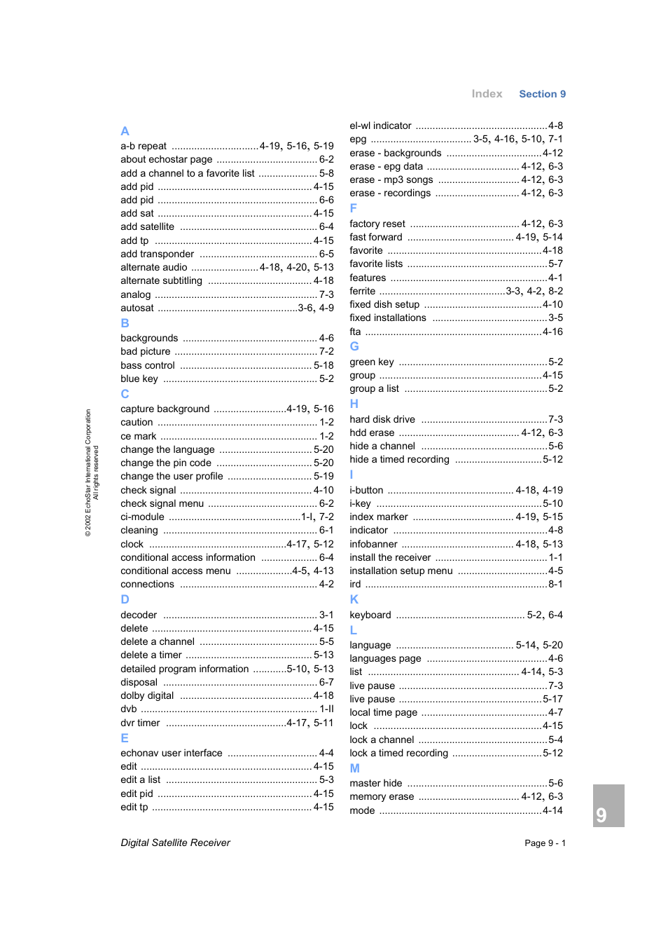 Index | Dish Network DVR-7000 User Manual | Page 79 / 100