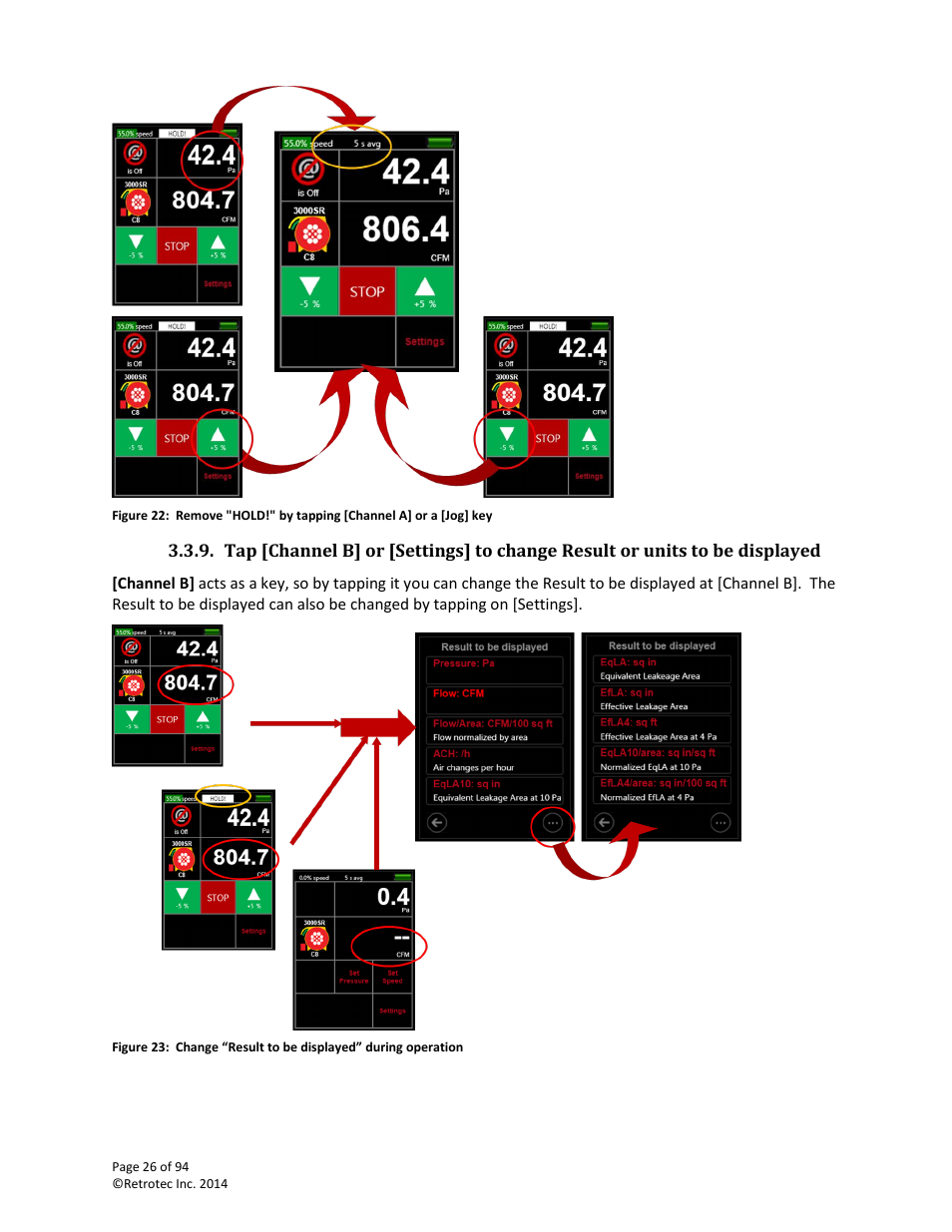 Result to be displayed | Retrotec DM32 User Manual | Page 26 / 94