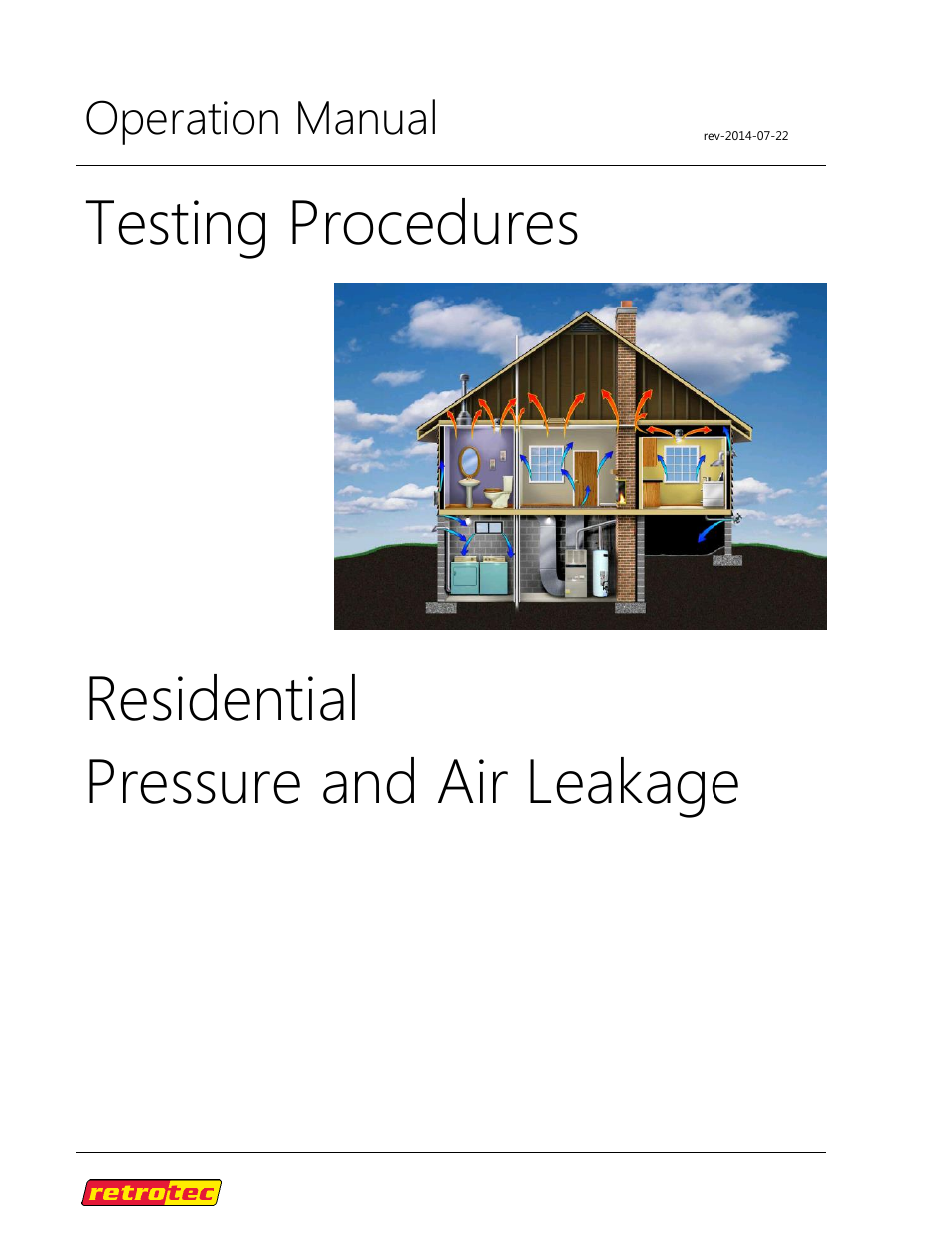 Retrotec Residential Pressure & Air Leakage User Manual | 75 pages