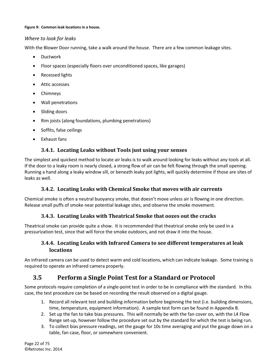 Retrotec Residential Pressure & Air Leakage User Manual | Page 22 / 75