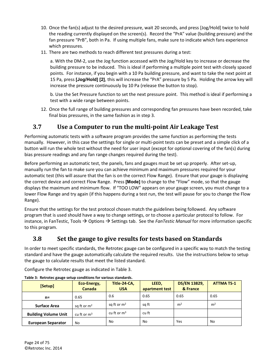 Retrotec Residential Pressure & Air Leakage User Manual | Page 24 / 75