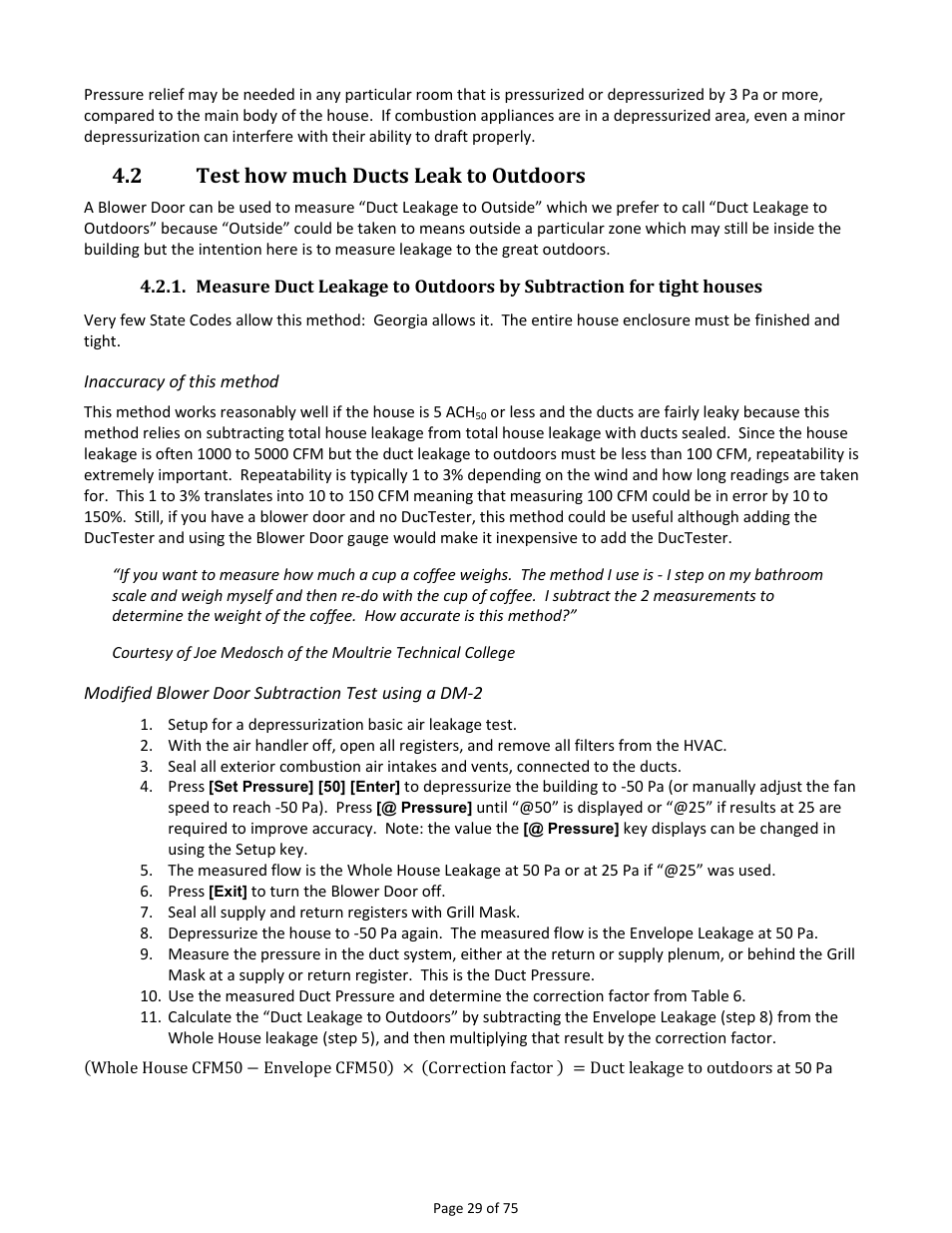 Test how much ducts leak to outdoors, 2 test how much ducts leak to outdoors | Retrotec Residential Pressure & Air Leakage User Manual | Page 29 / 75