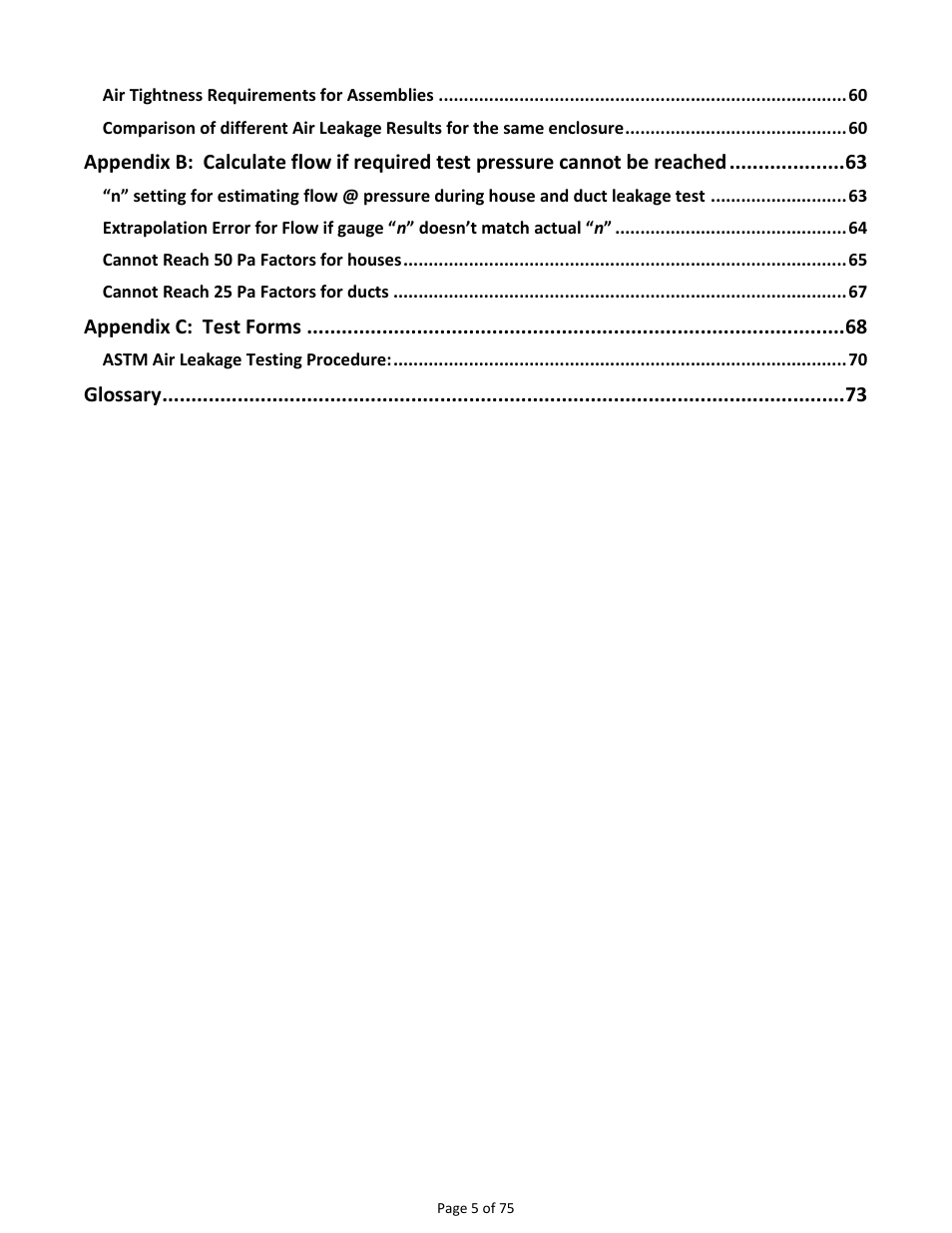 Retrotec Residential Pressure & Air Leakage User Manual | Page 5 / 75