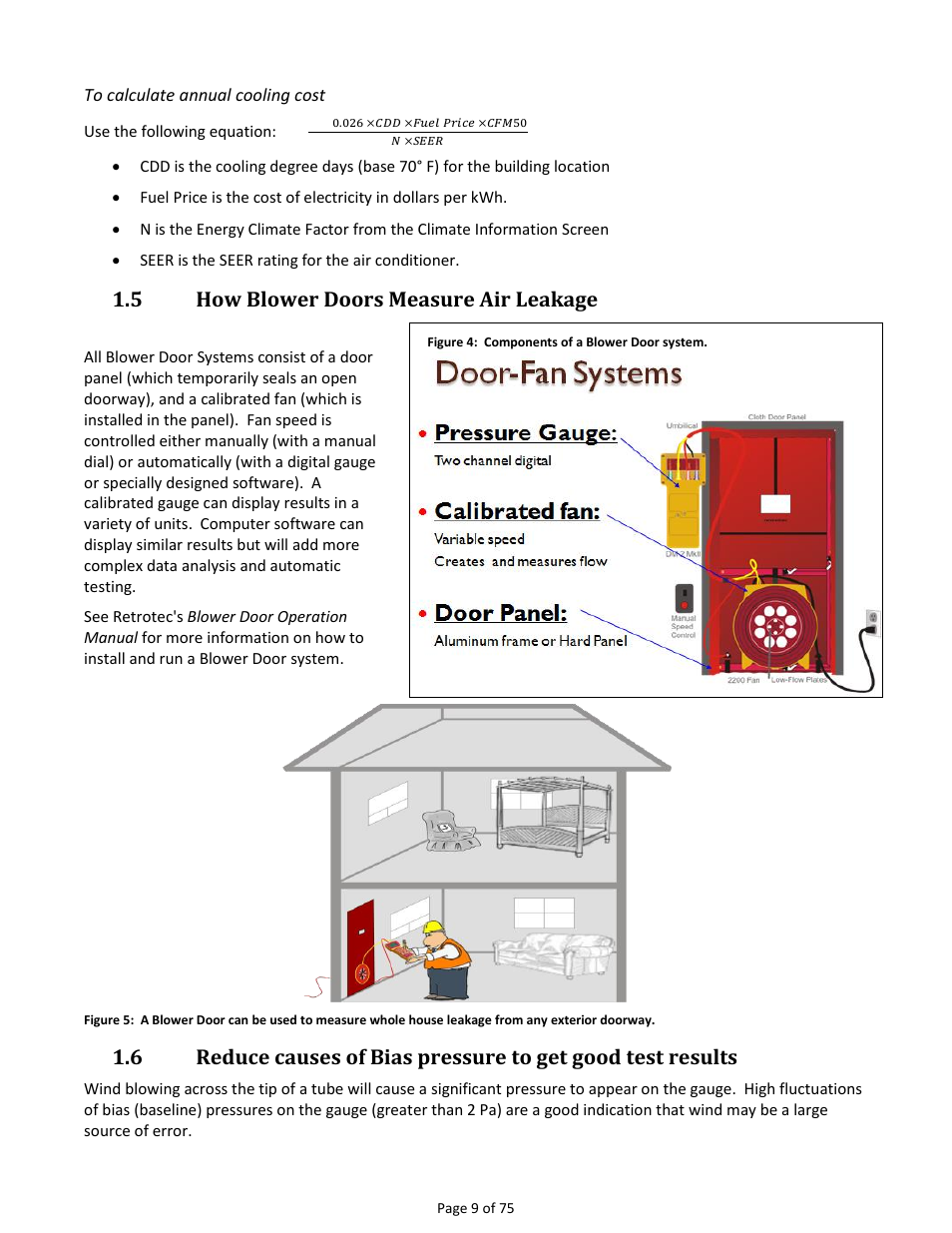 How blower doors measure air leakage, 5 how blower doors measure air leakage | Retrotec Residential Pressure & Air Leakage User Manual | Page 9 / 75