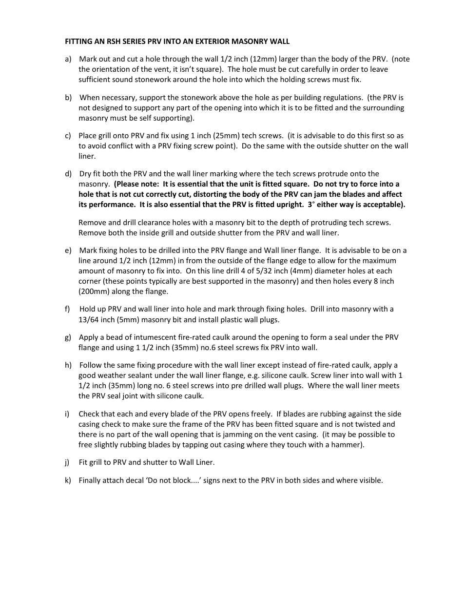 Retrotec RSH Pressure Relief Vents User Manual | Page 7 / 8