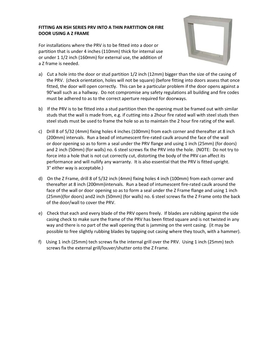 Retrotec RSH Pressure Relief Vents User Manual | Page 8 / 8