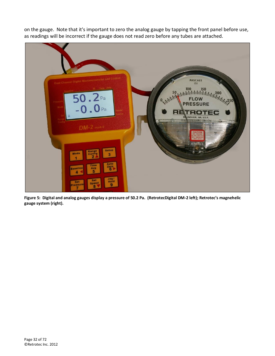 Retrotec’s magnehelic gauge system (right) | Retrotec DM-2 User Manual | Page 32 / 72