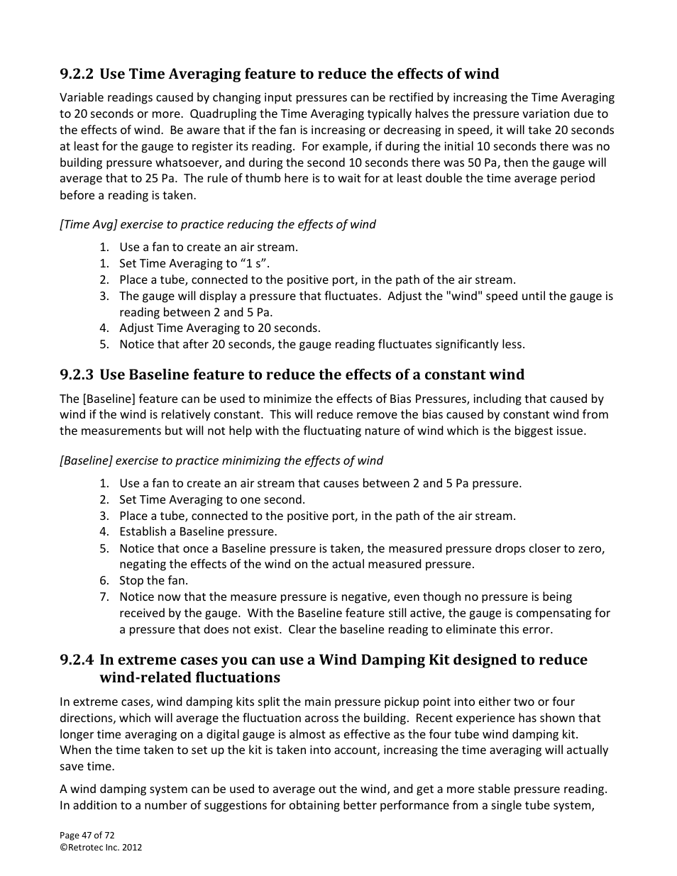 Retrotec DM-2 User Manual | Page 47 / 72