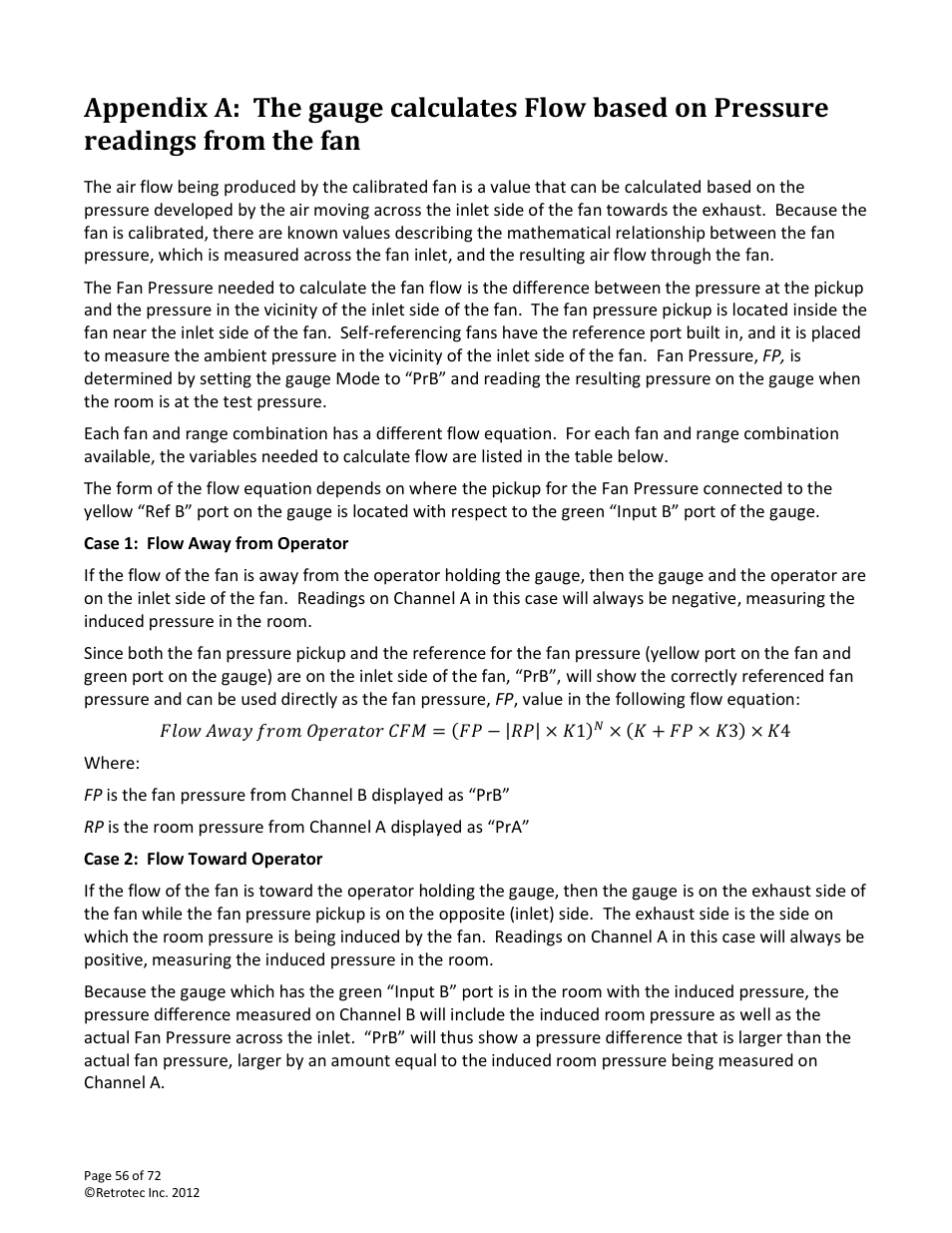 Appendix e | Retrotec DM-2 User Manual | Page 56 / 72