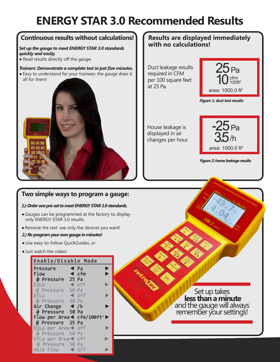 Energy star 3.0 recommended results | Retrotec Spec-ENERGY STAR Requirements User Manual | Page 2 / 4