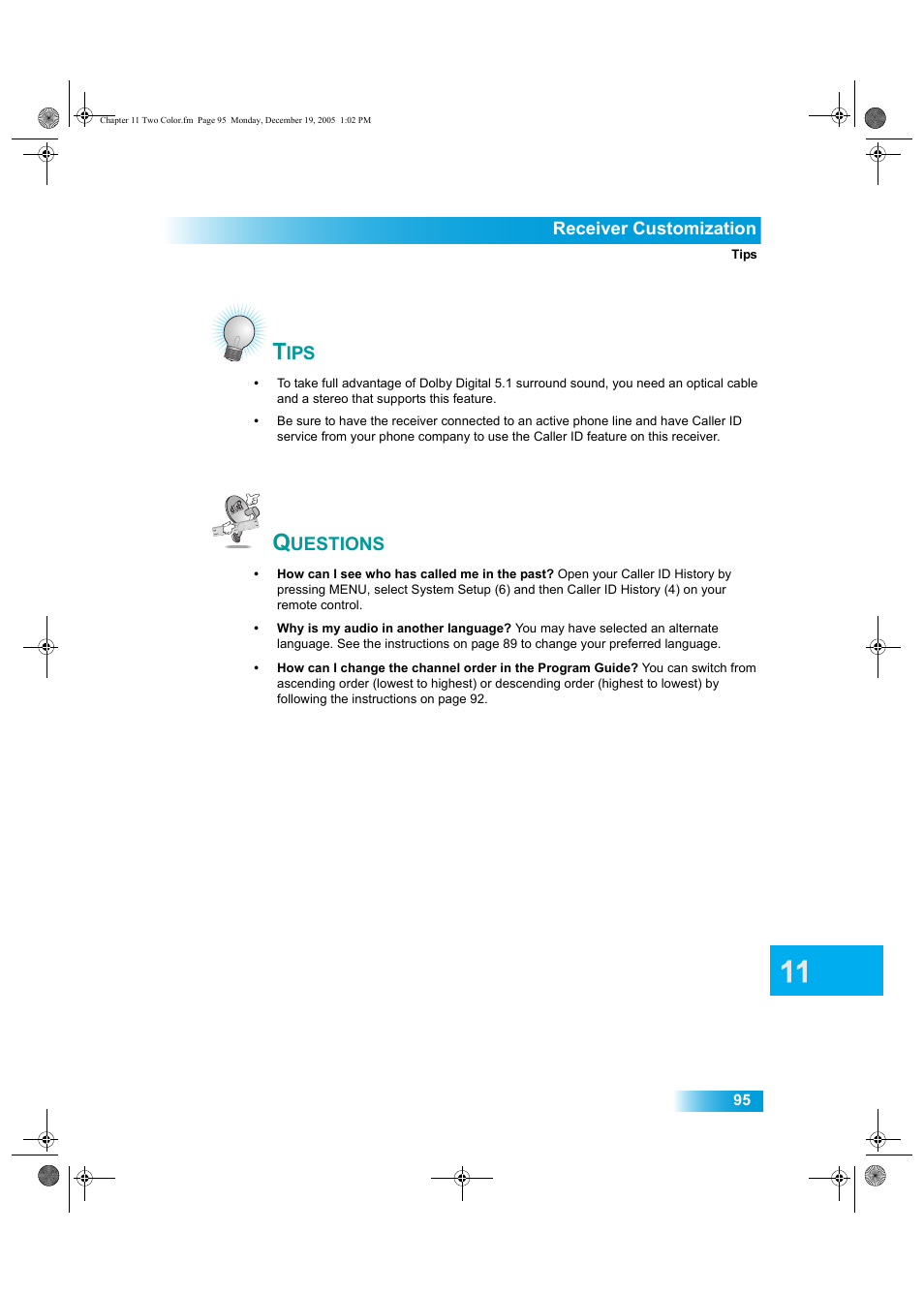 Uestions | Dish Network DuoDVR ViP 622 User Manual | Page 102 / 154