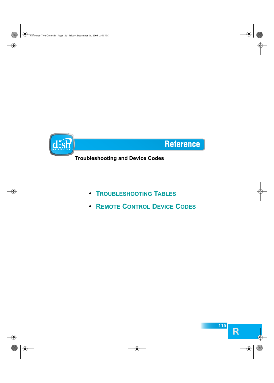 Reference | Dish Network DuoDVR ViP 622 User Manual | Page 122 / 154
