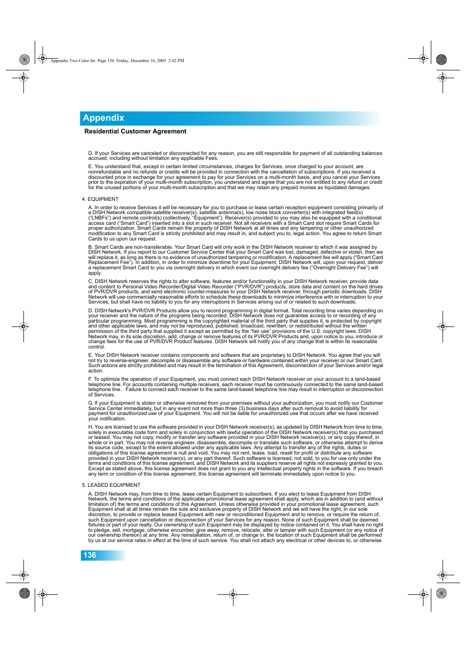 Appendix | Dish Network DuoDVR ViP 622 User Manual | Page 143 / 154