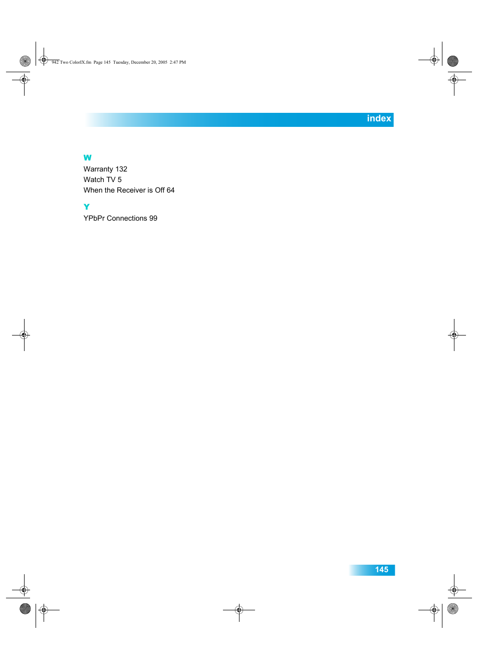 Index | Dish Network DuoDVR ViP 622 User Manual | Page 152 / 154