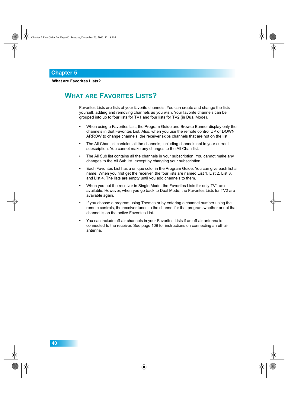 Avorites, Ists | Dish Network DuoDVR ViP 622 User Manual | Page 47 / 154
