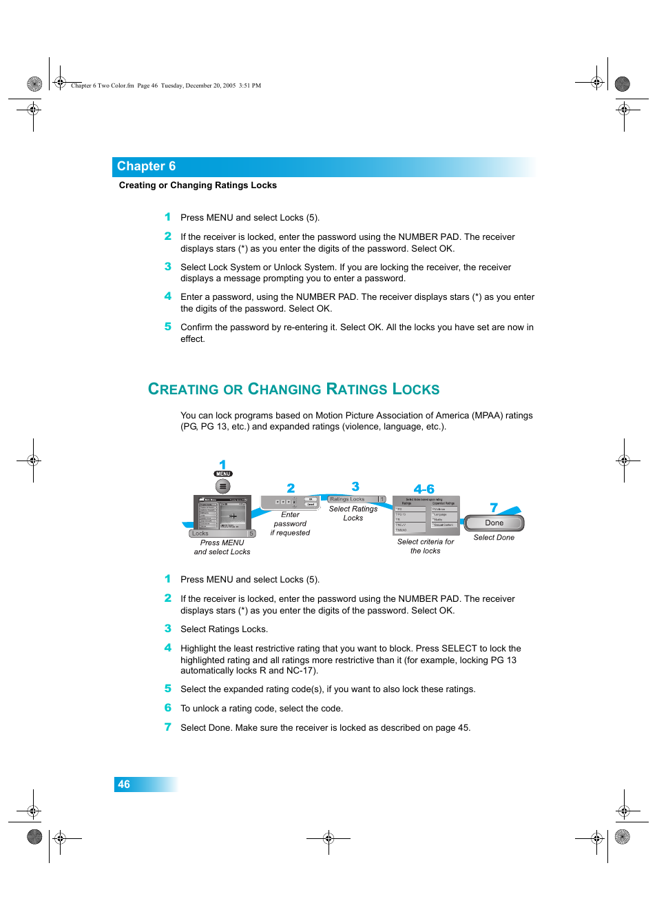 Reating, Hanging, Atings | Ocks | Dish Network DuoDVR ViP 622 User Manual | Page 53 / 154