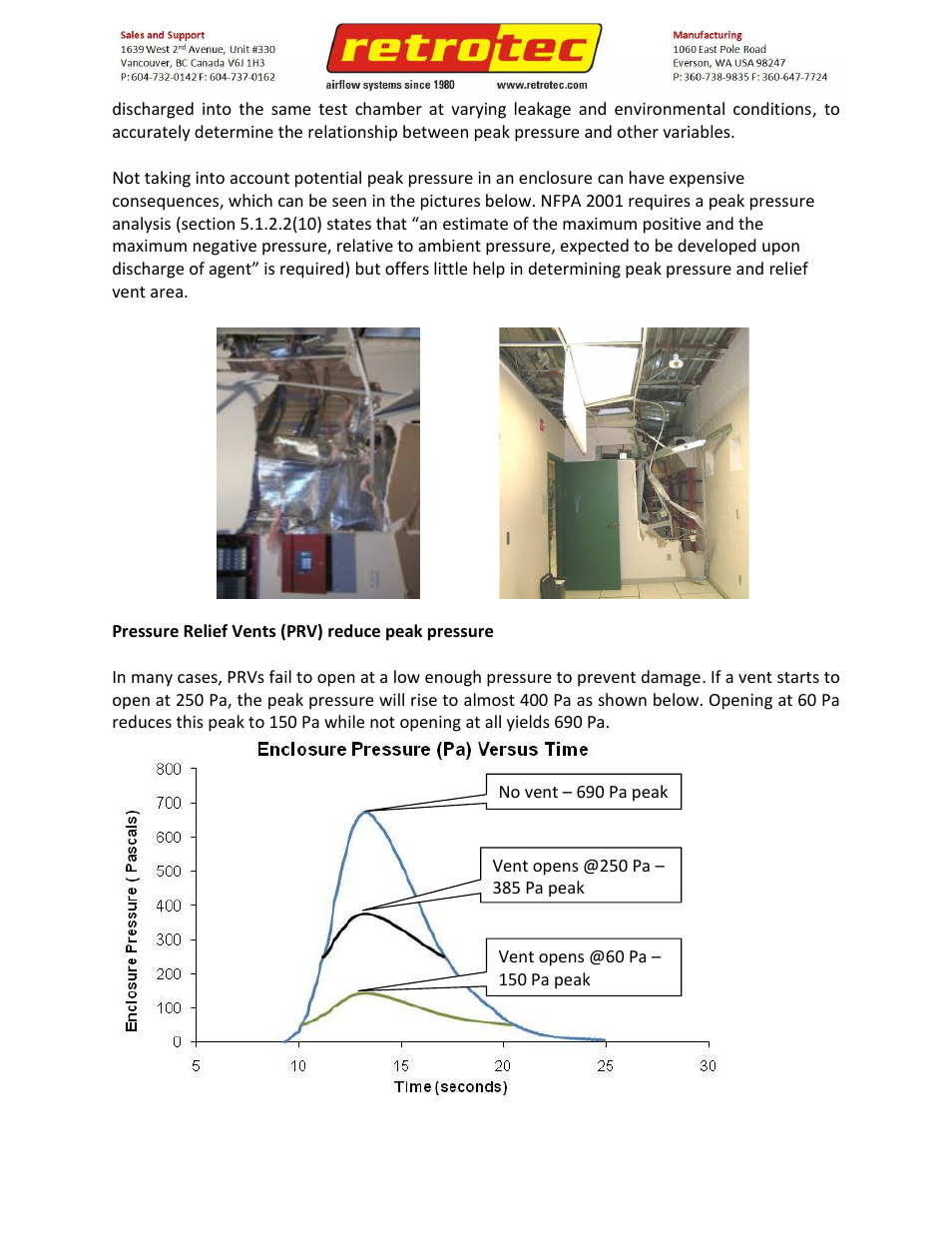 Retrotec Design and Evaluation for Peak Pressure and Agent Retention Time User Manual | Page 2 / 4