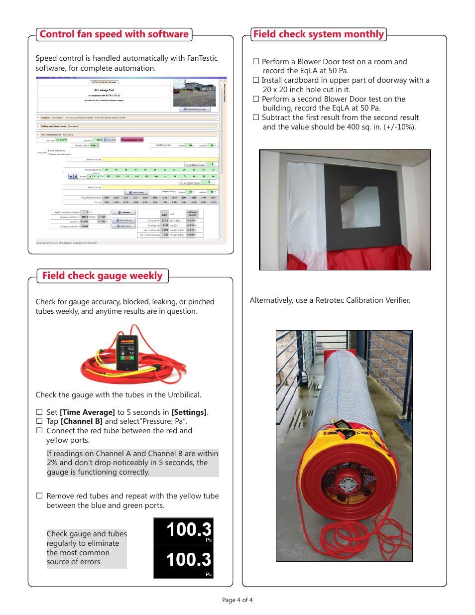 Retrotec 5000 Blower Door with DM32 User Manual | Page 4 / 4