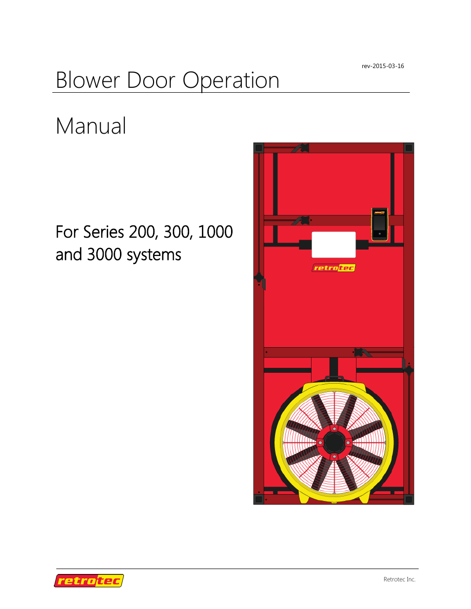 Retrotec Blower Door User Manual | 87 pages