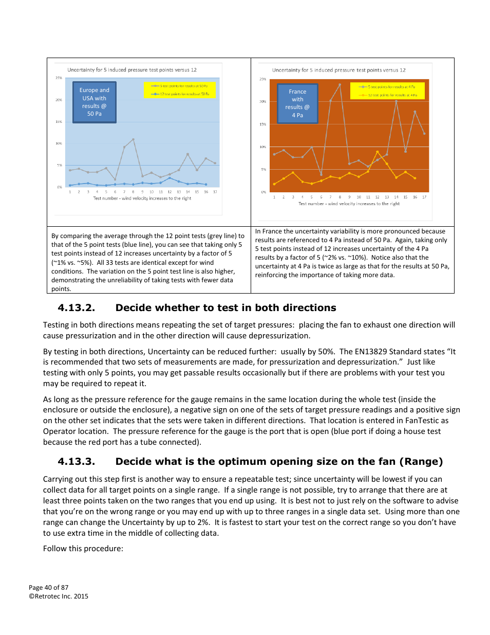 Decide whether to test in both directions | Retrotec Blower Door User Manual | Page 40 / 87