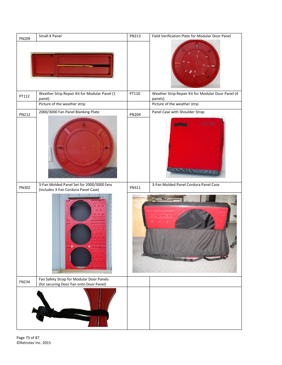 Retrotec Blower Door User Manual | Page 73 / 87