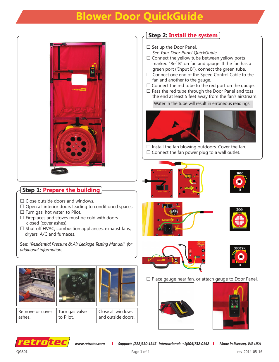 Retrotec Blower Door with DM32 User Manual | 4 pages
