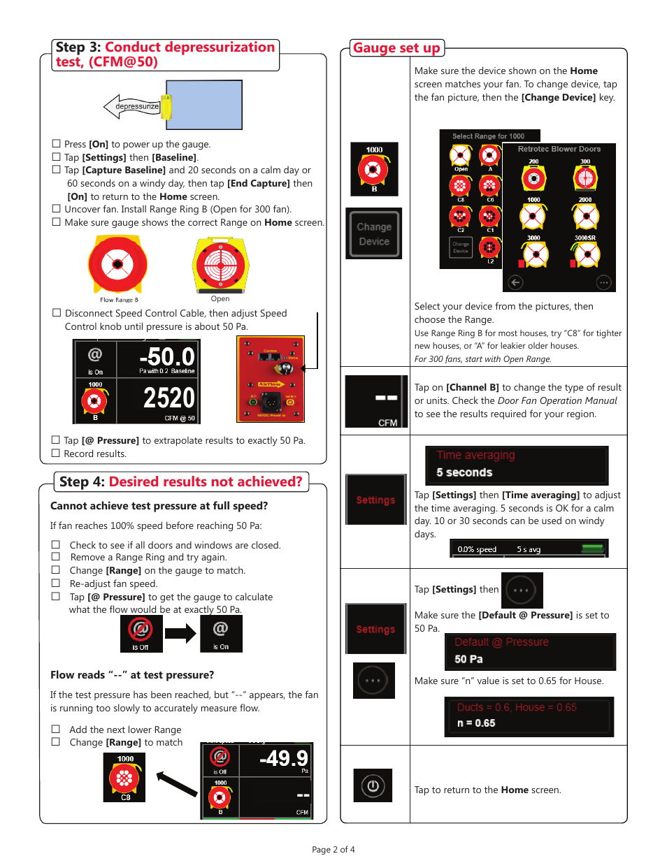 Retrotec Blower Door with DM32 User Manual | Page 2 / 4