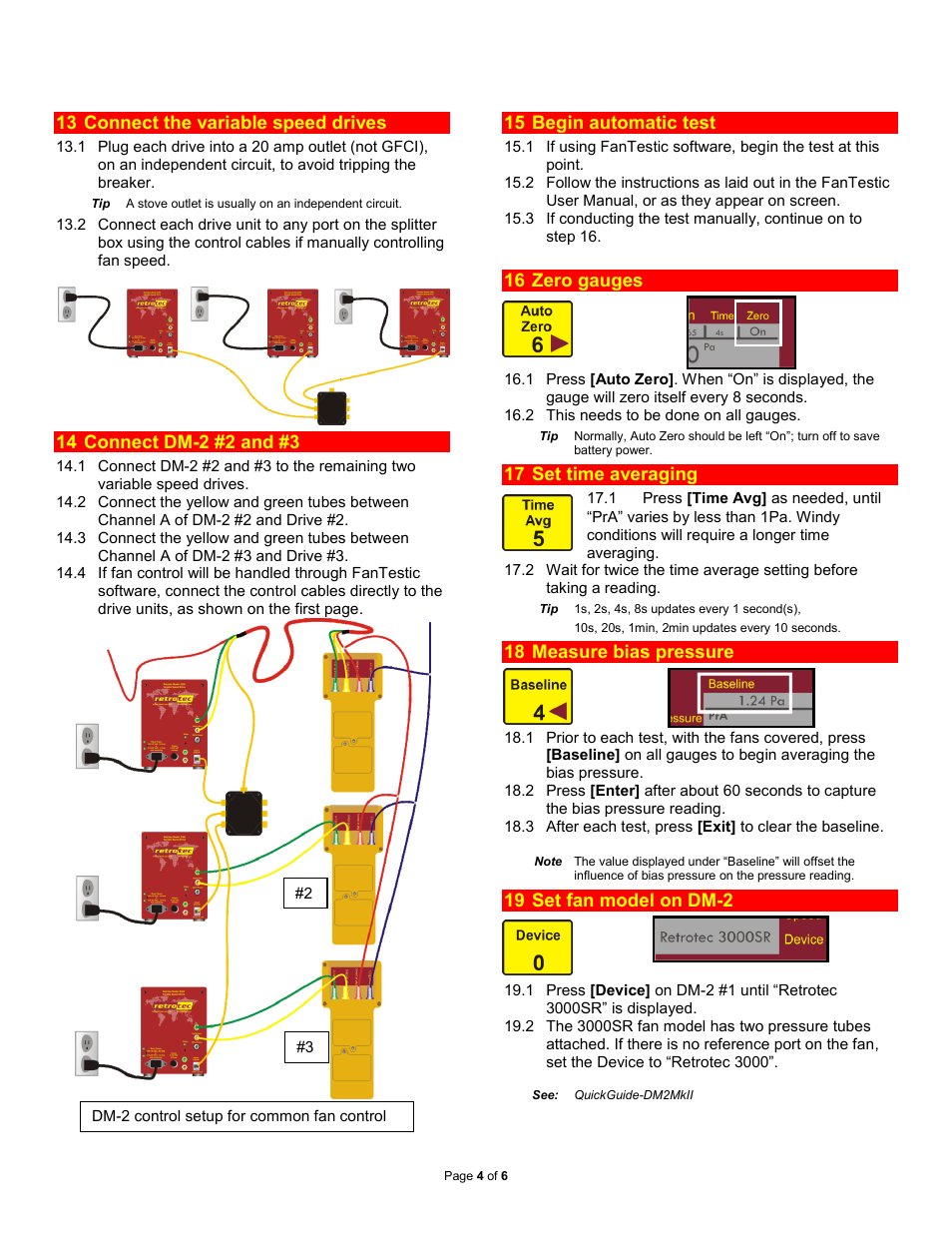 Retrotec Triple Fan Blower Door System Setup with DM-2 User Manual | Page 4 / 6