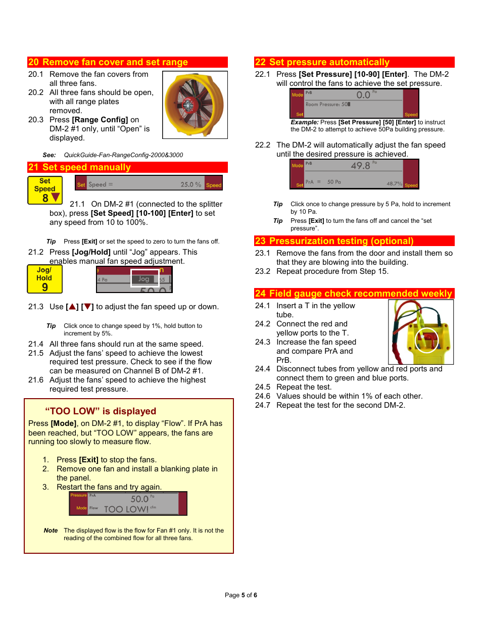 Retrotec Triple Fan Blower Door System Setup with DM-2 User Manual | Page 5 / 6