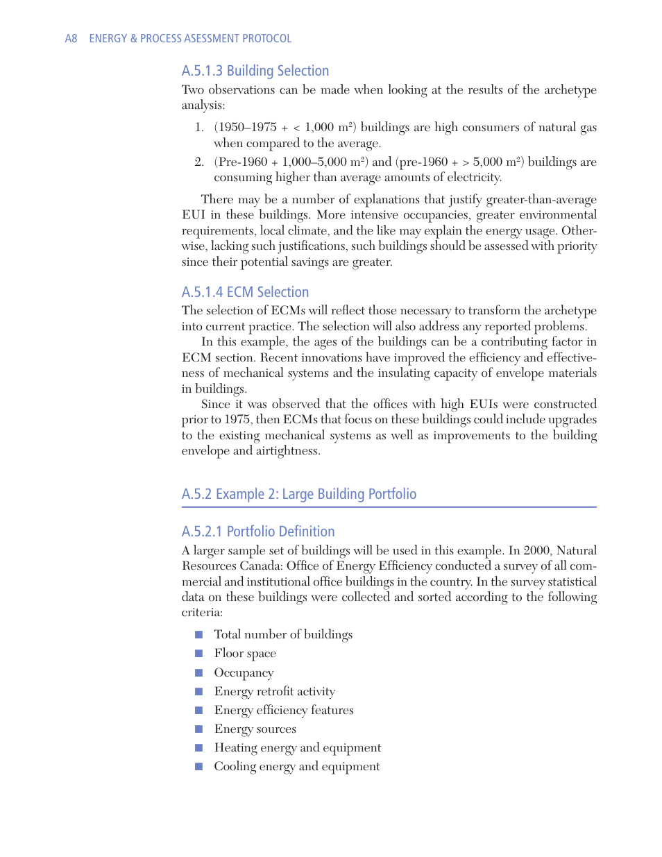 A.5.1.3 building selection, A.5.1.4 ecm selection | Retrotec USACE User Manual | Page 122 / 468