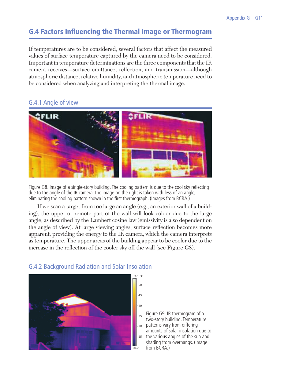 G.4.1 angle of view, G.4.2 background radiation and solar insolation | Retrotec USACE User Manual | Page 341 / 468
