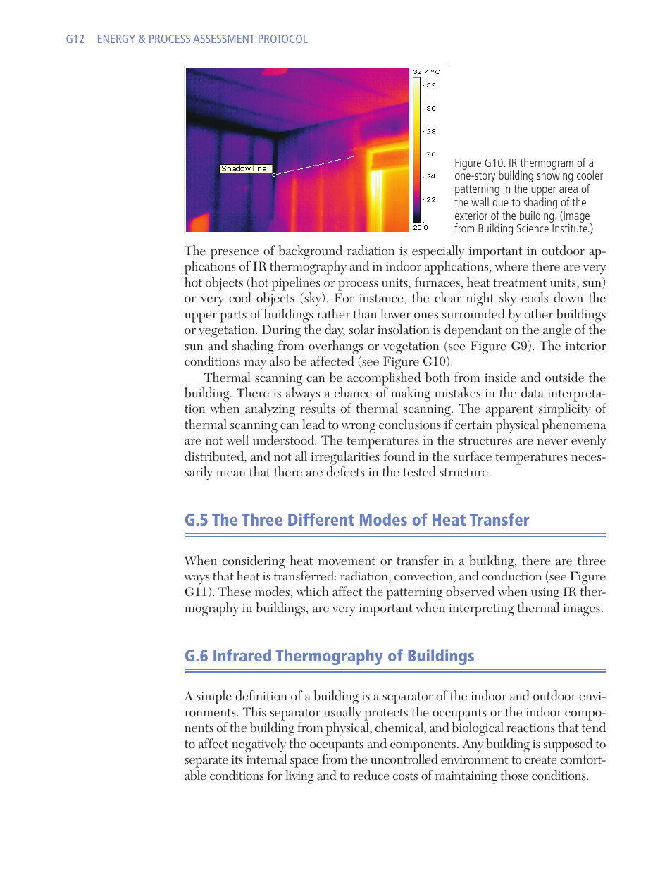 G.5 the three different modes of heat transfer, G.6 infrared thermography of buildings | Retrotec USACE User Manual | Page 342 / 468