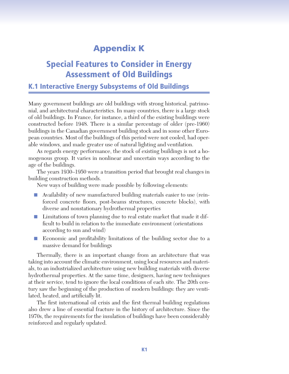 Zhivov09_app_k, K.1 interactive energy subsystems of old buildings | Retrotec USACE User Manual | Page 389 / 468