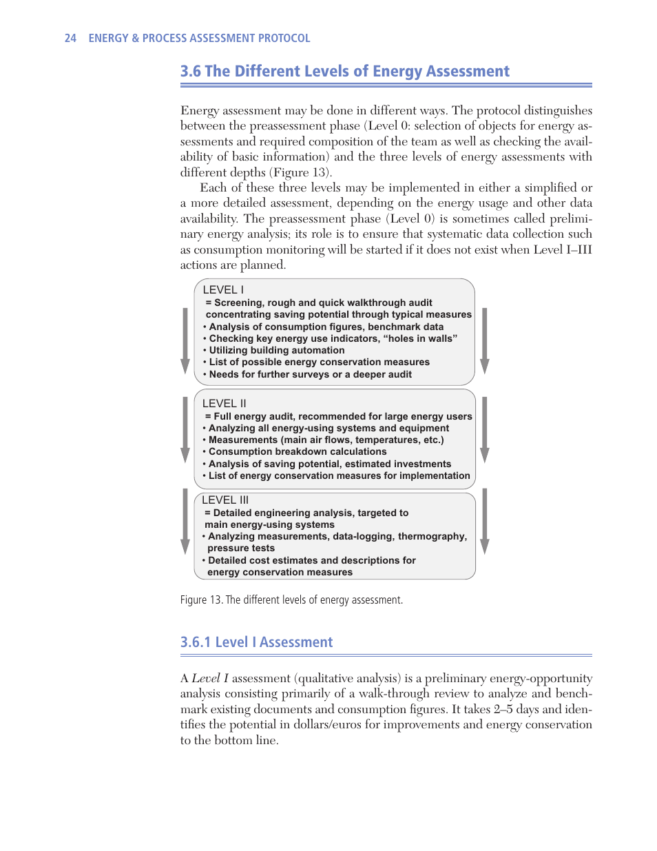 6 the different levels of energy assessment, 1 level i assessment | Retrotec USACE User Manual | Page 46 / 468